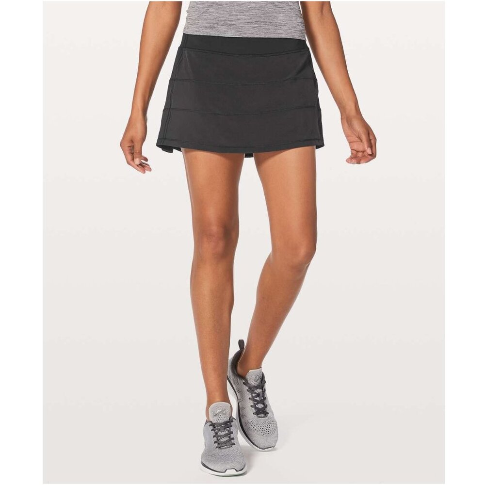 Lululemon Pace Rival Mid-Rise Skirt / Size 10 / Black Run Tennis